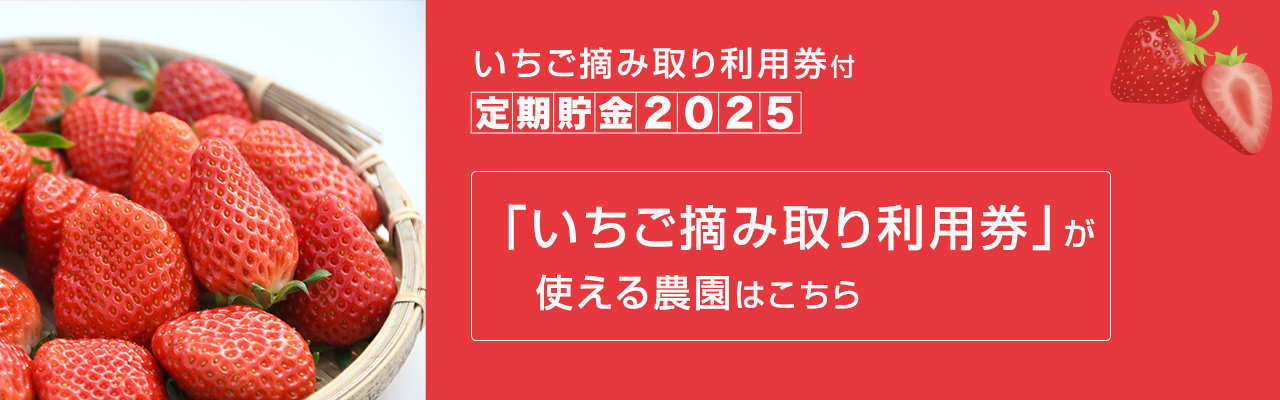 いちご摘み取り利用権付定期貯金2025